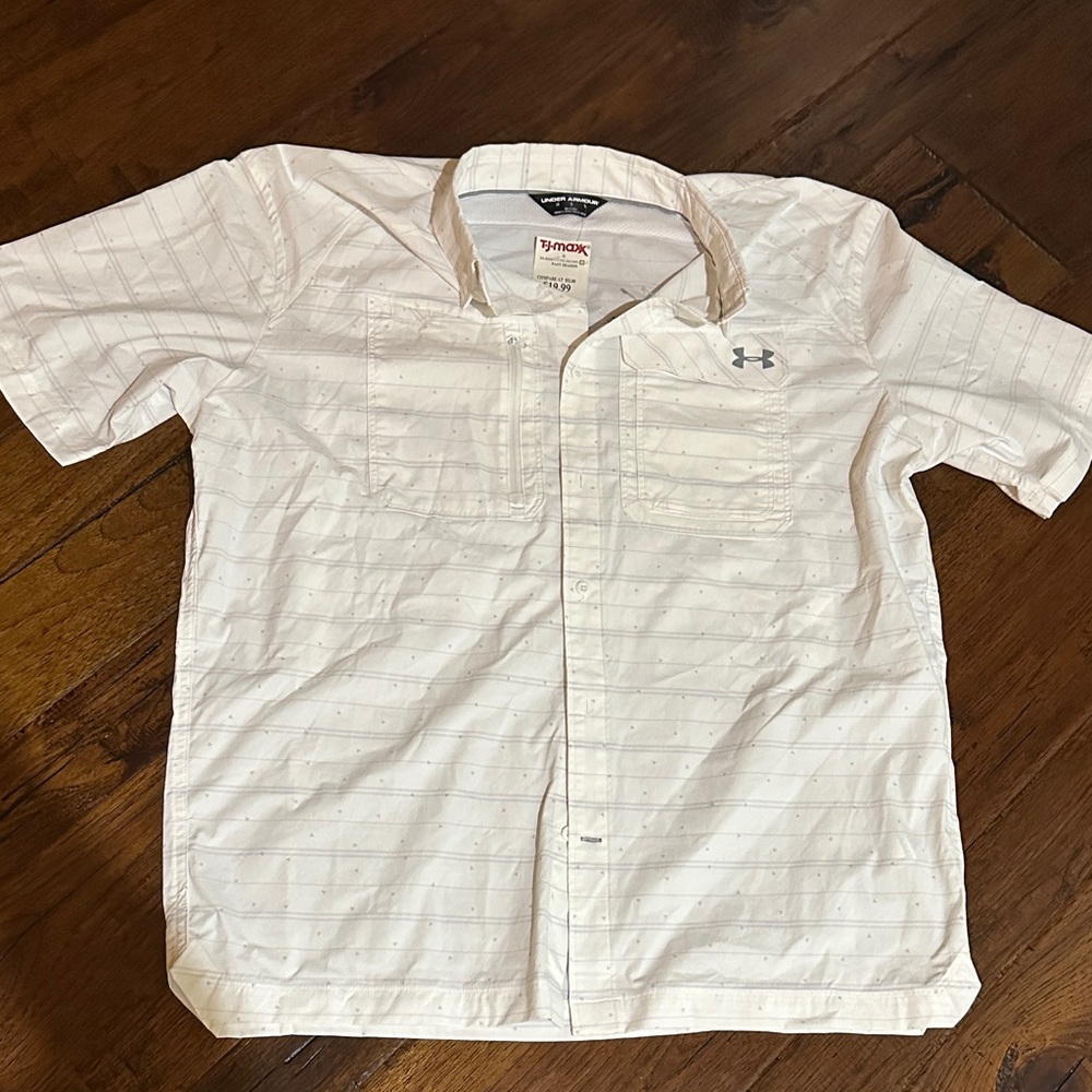 Under Armour Cream Button-Up Shirt